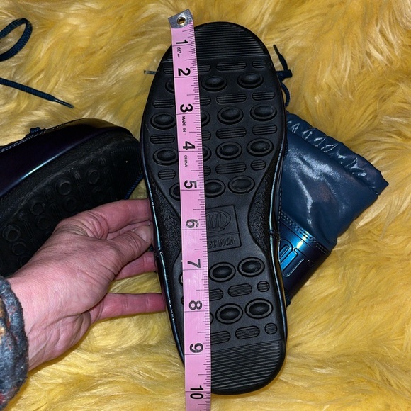 TECNICA blue metallic fleece lined MOON BOOTS - Picture 10 of 12